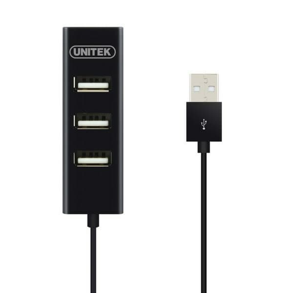 3-Port USB Hub Unitek Y-2140 Sort
