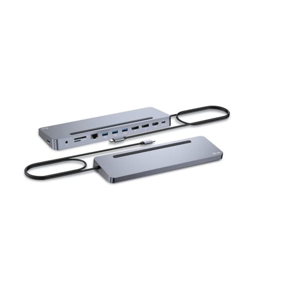 USB-C-keskitin i-Tec C31FLAT2PDPRO Hopeinen