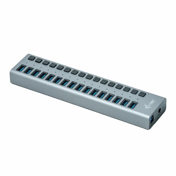USB-HUB i-Tec U3CHARGEHUB16 Grå 90 W