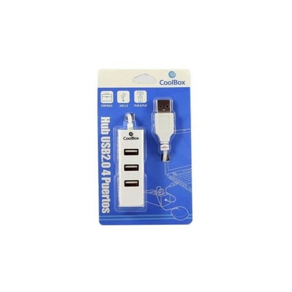 USB-HUB CoolBox COO-UPH190 Vit
