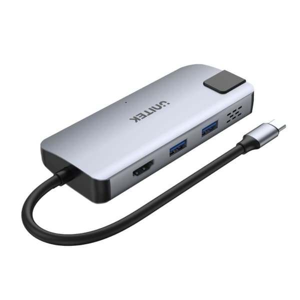 USB Hub Unitek uHUB P5+ Sort Grå