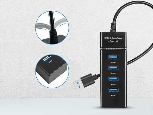 USB 3.0-Hubb - 4-Portar