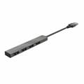 Miniatyrbild 2 av 3: USB-HUB Trust 23786 USB x 4 Grå Silvrig Aluminium 3600 W