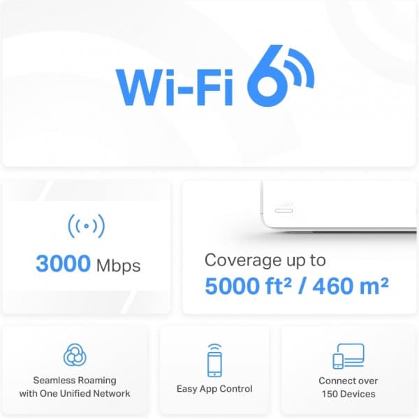 Mercusys Halo H80X WiFi 6 -Mesh-system, 2-pack