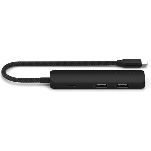 Satechi 4-i-1 USB-C Slim Multiport 4K-adapter, svart