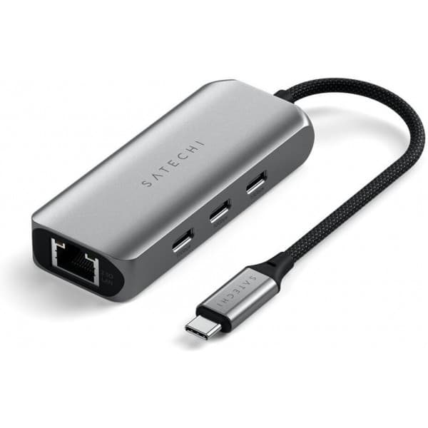 Satechi 4-in-1 USB-C -adapteri, tähtiharmaa