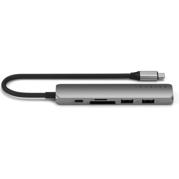 Satechi 6-i-1 USB-C Slim Multiport-adapter, stjerneskærgrå