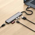 Miniatyrbillede 7 af 9: Satechi 7-i-1 USB-C Slim Multiport-adapter med Ethernet, stjernestensgrå