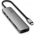 Miniatyrbillede 1 af 9: Satechi 7-i-1 USB-C Slim Multiport-adapter med Ethernet, stjernestensgrå