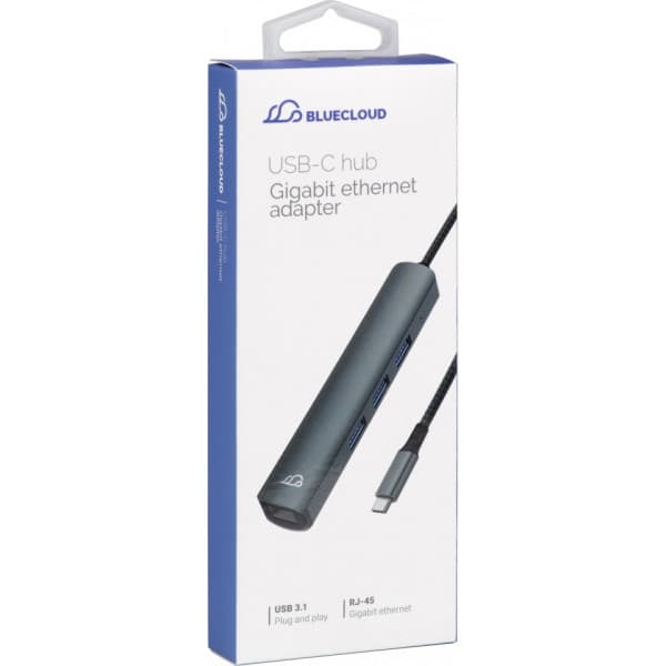 Bluecloud USB-C-USB-A-hubb och gigabit ethernet-adapter