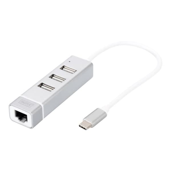 DIGITUS DA-70253 - USB-C dockningsstation - 100Mb LAN Gjuten aluminium
