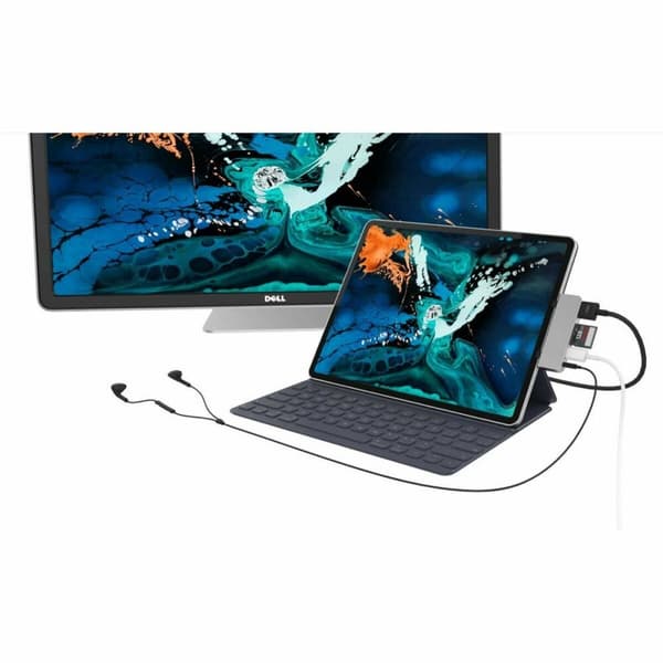 USB-HUB Hyper HD319E-Grey Grå