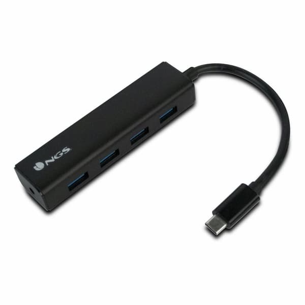 USB HUB 4 Portar NGS WONDERHUB4 Svart 5 Gbps