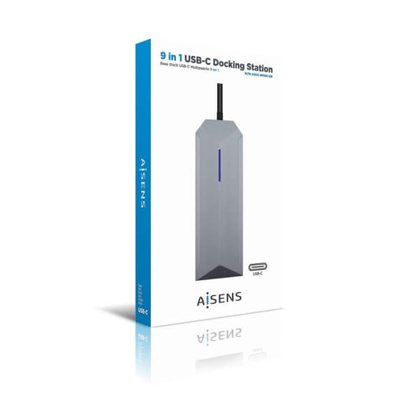 USB-HUB Aisens ASUC-9P001-GR Grå 100 W (1 antal)