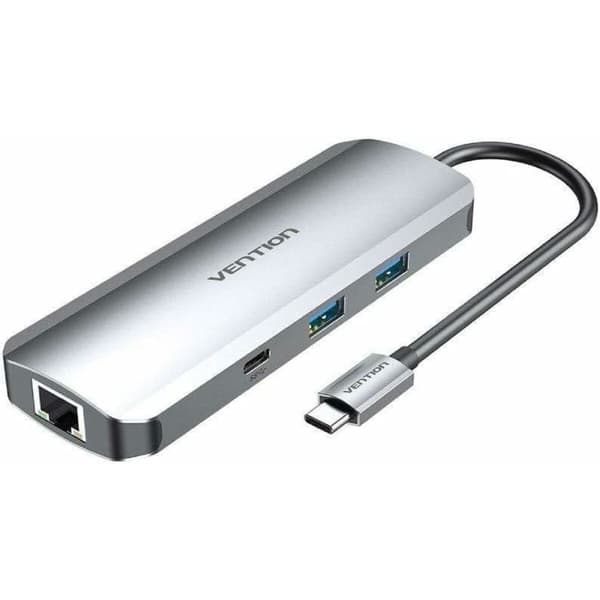 USB-HUB Vention TOMHB 100 W Silvrig