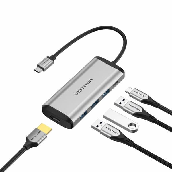 USB-HUB Vention CNBHB Grå
