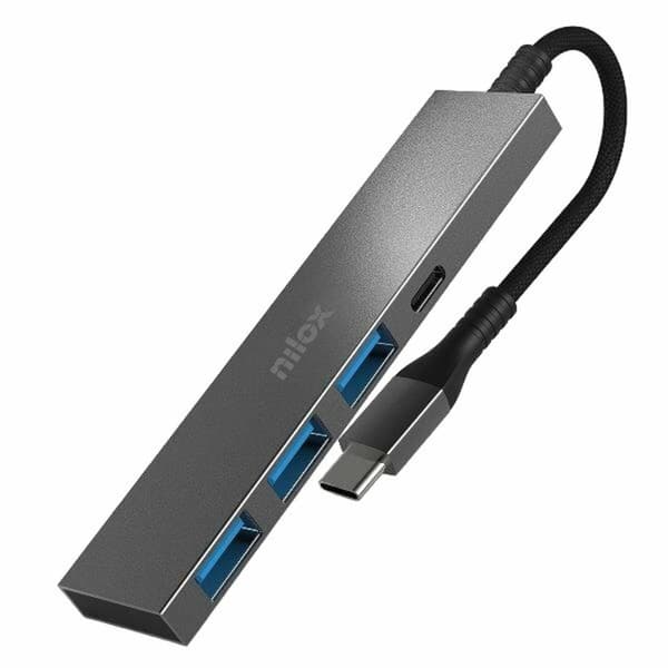 USB-HUB Nilox Hubs USB-C x 4 Svart