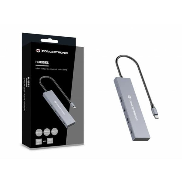 USB-HUB Conceptronic HUBBIES14G Grå