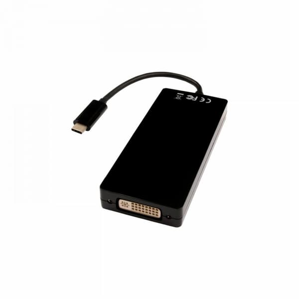 USB Hub V7 V7UC-DPHDVGADVI-BLK Sort
