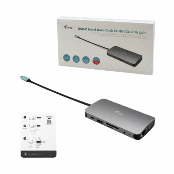 Latausasema i-Tec C31NANODOCKVGAPD     Hopea