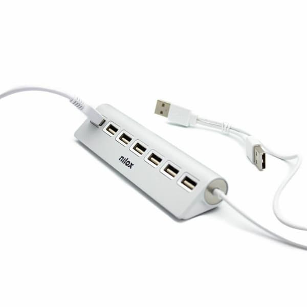 USB-keskitin Nilox NXHU7ALU2 Harmaa