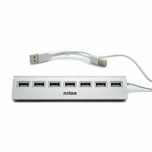 USB-keskitin Nilox NXHU7ALU2 Harmaa