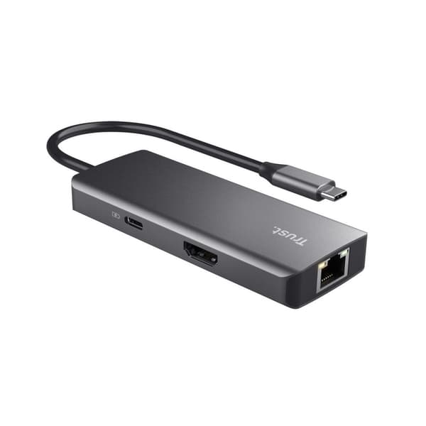 USB-keskitin Trust 24968 Hopeinen (1 osaa)