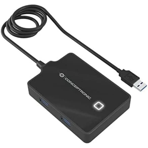USB-keskitin Conceptronic 110517207101 Musta