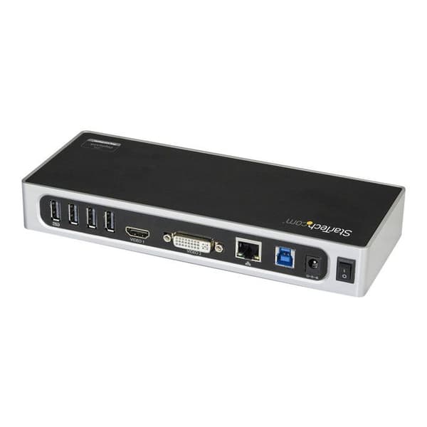 USB 3.0 dockningsstation - StarTech.com - DK30ADD - Dubbel skärm - HDMI, DVI, VGA - Kompakt