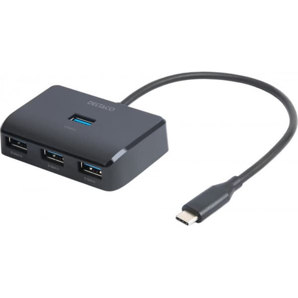 Deltaco HUB203 -USB-C-hubb