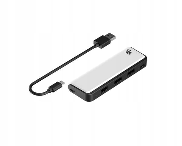 USB-keskitin PS5:lle - 3x USB-A, 1x USB-C, LED FLASHFIRE AHUB155 irrotettava kaapeli