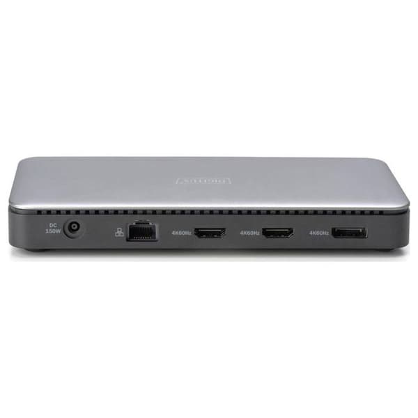 Digitus USB-C® dockningsstation DA-70917 med laddningsfunktion, integrerad kortläsare, M.2 SSD-plats, kompatibel