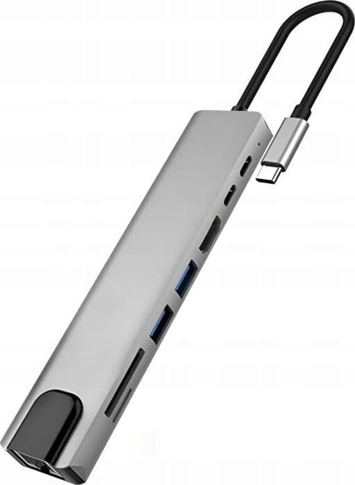 Dockningsstation - portreplikator - Bounn-stöd - JH-81 - Hub/replikatorstation för MACBOOK 8in1
