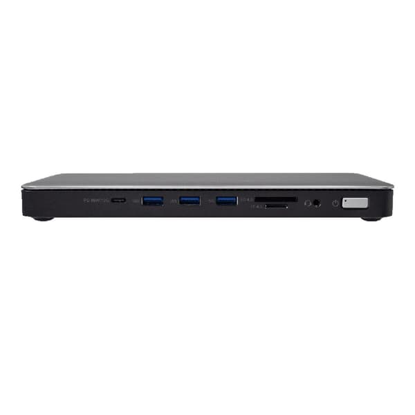 USB Hub V7 DOCKTB4PT Sort/Sølvfarvet Sort, Sølvbeklædt