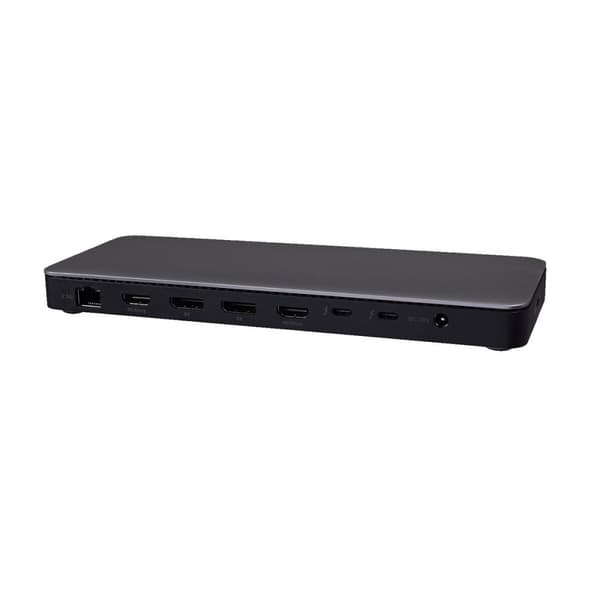 USB-keskitin V7 DOCKTB4PT Musta/Hopeinen Musta, Hopeoitu