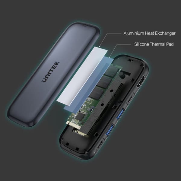 USB-HUB Unitek D1046A Grå