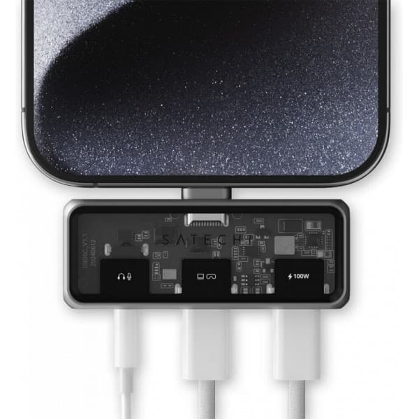 Satechi Mobile XR -USB-C-hubb med ljudåtergivning, stjärngrå
