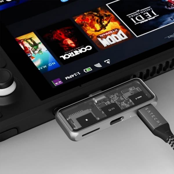 Satechi Mobile XR -USB-C-hub med microSD-läsare, stjärngrå