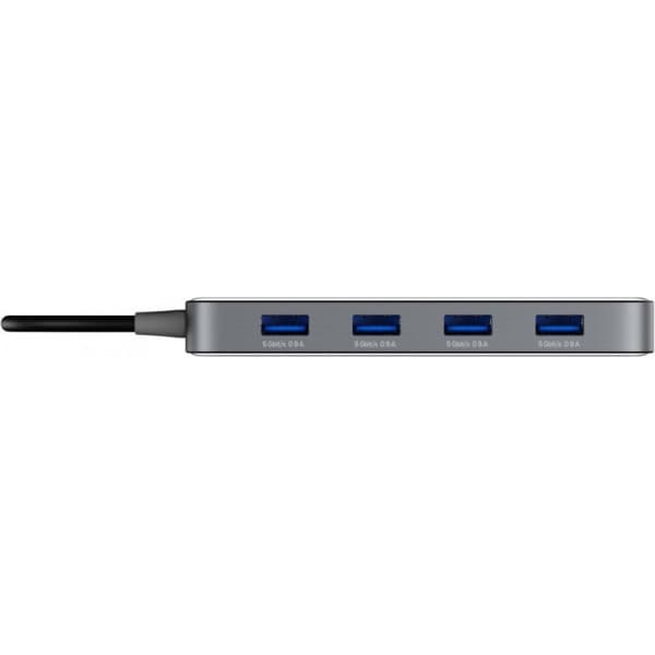 Deltaco USB-A-hub, 4x USB-A, 5 Gbps, gennemsigtig