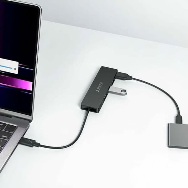 Dockningsstation - Anker - A8309G11 - Typ-C till 4x USB - 5 Gbit/s - Plug-and-Play