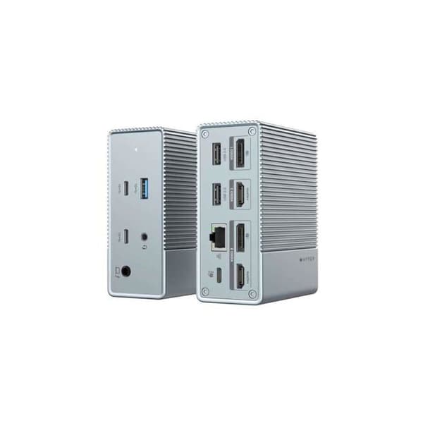 USB-C-docka - HYPER - HDG212B - 100W strömförsörjning - USB 3.2 Gen 2 - Silver