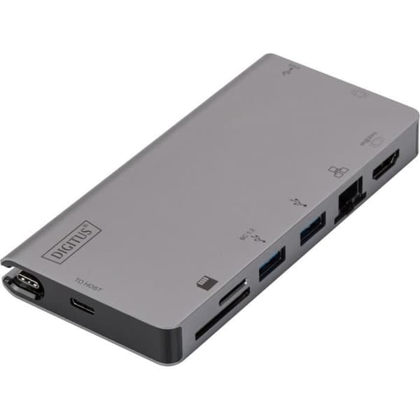 Station förankring Digitus DA-70877 Med USB 3.0 Type-C Grå
