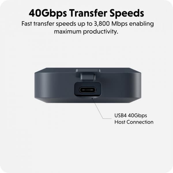 HyperDrive Next USB4 NVMe SSD-etui, midnatsblå