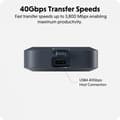 Miniatyrbillede 6 af 11: HyperDrive Next USB4 NVMe SSD-etui, midnatsblå