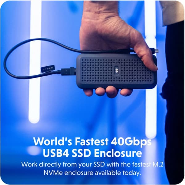 HyperDrive Next USB4 NVMe SSD-etui, midnatsblå