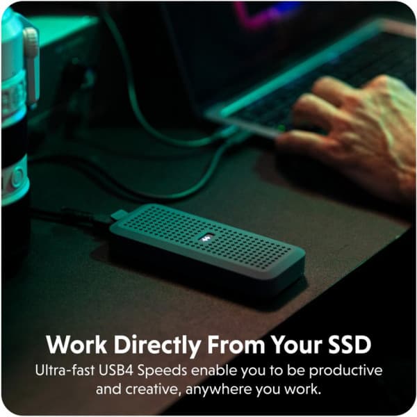 HyperDrive Next USB4 NVMe SSD-etui, midnatsblå