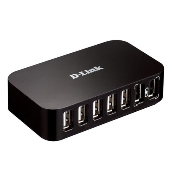USB-HUB D-Link DUB-H7/E USB 2.0 Svart