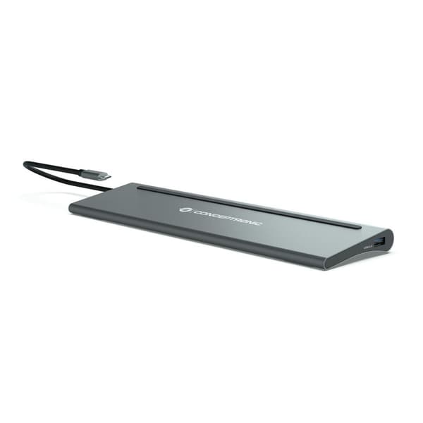 USB-HUB Conceptronic 110518707101 Grå 100 W (1 antal)