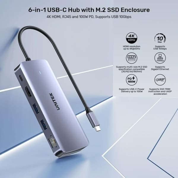 USB Hub Unitek D1120A01 100 W