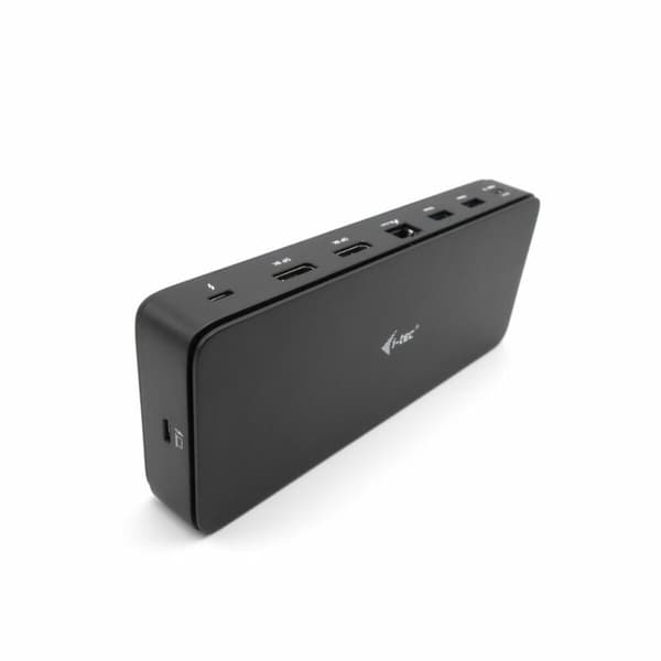 USB-keskitin i-Tec TB4DUALDPDOCKPDPRO Musta